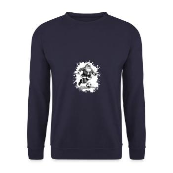 Équipe sportive de soccer du Père Noël - Sweat-shirt Unisexe - marine - Devant - Alina (178cm) & Michal (187cm)