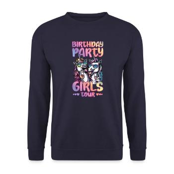Visite des filles d’anniversaire - Sweat-shirt Unisexe - marine - Devant - Alina (178cm) & Michal (187cm)