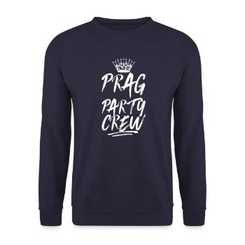 Prag Party Crew Spruch - Unisex Pullover - Navy - Vorne - Alina (178cm) & Michal (187cm)