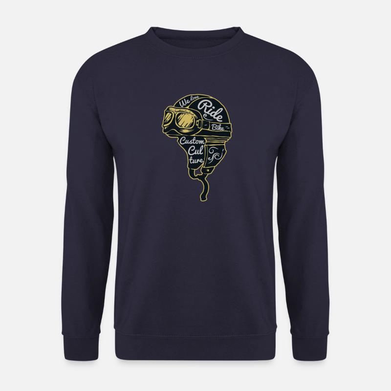 Biker Race Helmet - Unisex Pullover - Navy