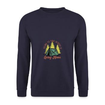 Wälder - Unisex Pullover - Navy - Vorne - Alina (178cm) & Michal (187cm)
