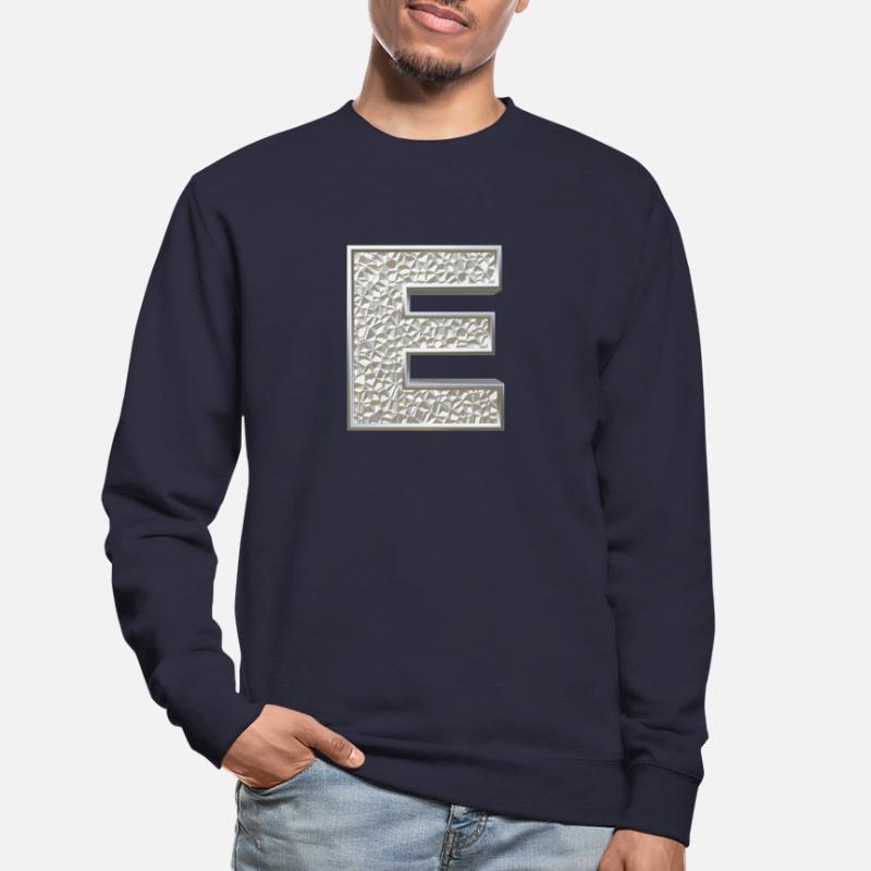 E, lettre, lettre E, initiale, initiale E, monogramme, Sweat-shirt Unisexe