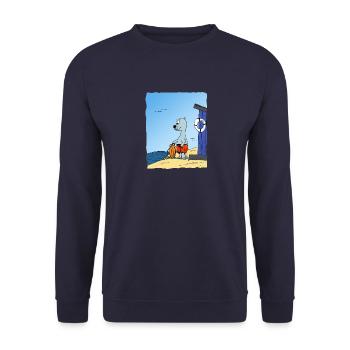 bath keeper - Unisex Sweatshirt - navy - Front - Alina (178cm) & Michal (187cm)