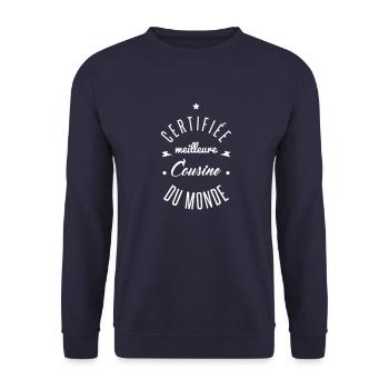 meilleure cousine - Sweat-shirt Unisexe - marine - Devant - Alina (178cm) & Michal (187cm)