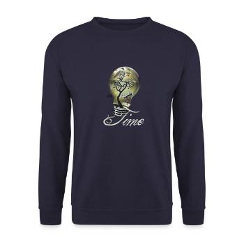 Time lamp - Unisex Sweatshirt - navy - Front - Alina (178cm) & Michal (187cm)
