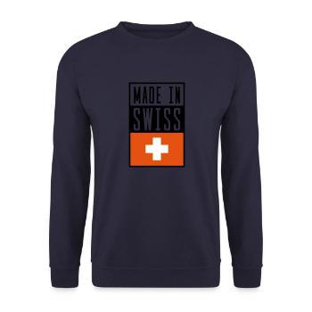 swiss made in - Unisex Pullover - Navy - Vorne - Alina (178cm) & Michal (187cm)