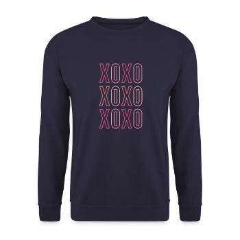 XOXO - Sweat-shirt Unisexe - marine - Devant - Alina (178cm) & Michal (187cm)
