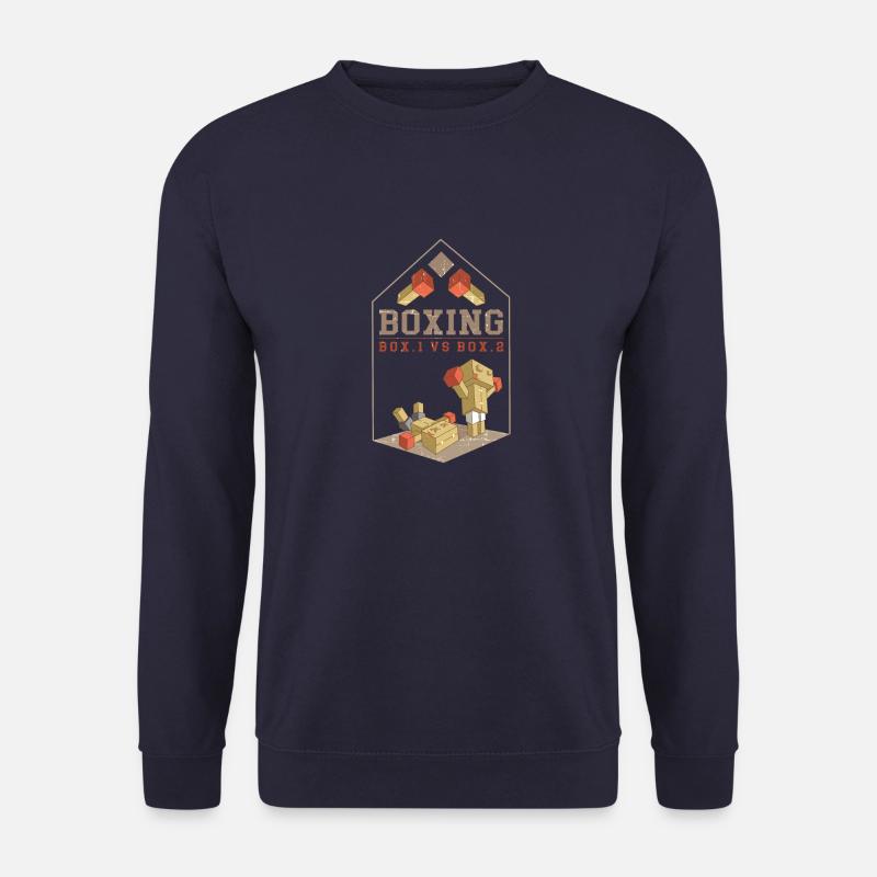 boxing box vs box - Unisex Sweatshirt - navy