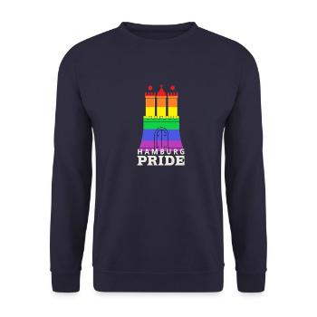 LGBT Hamburg Pride - Sweat-shirt Unisexe - marine - Devant - Alina (178cm) & Michal (187cm)