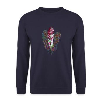 Re - Sweat-shirt Unisexe - marine - Devant - Alina (178cm) & Michal (187cm)