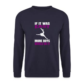 Ballet Gift Dance Dancer Ballerina Dance Class - Unisex Sweatshirt - navy - Front - Alina (178cm) & Michal (187cm)