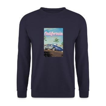 Affiche de voyage en voiture ancienne en Californie - Sweat-shirt Unisexe - marine - Devant - Alina (178cm) & Michal (187cm)