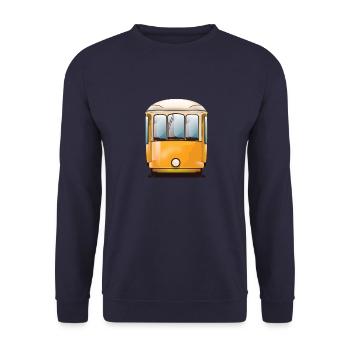 Yellow Tram - Unisex Sweatshirt - navy - Front - Alina (178cm) & Michal (187cm)