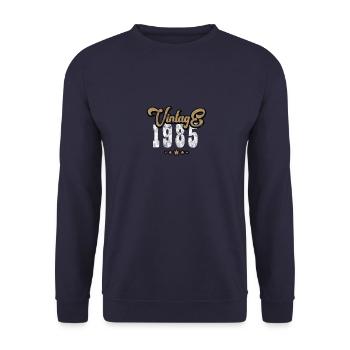 Millésime 1985 - Sweat-shirt Unisexe - marine - Devant - Alina (178cm) & Michal (187cm)