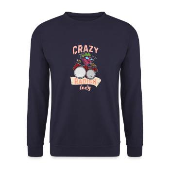 Veganer Vegan Rettich Bio Salat Spruch Garten - Unisex Pullover - Navy - Vorne - Alina (178cm) & Michal (187cm)