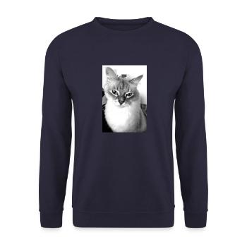 Carlo - Unisex Sweatshirt - navy - Front - Alina (178cm) & Michal (187cm)