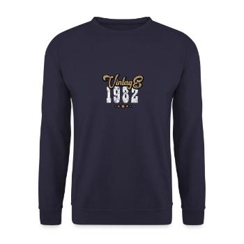 Millésime 1982 - Sweat-shirt Unisexe - marine - Devant - Alina (178cm) & Michal (187cm)