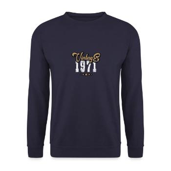 Millésime 1971 - Sweat-shirt Unisexe - marine - Devant - Alina (178cm) & Michal (187cm)