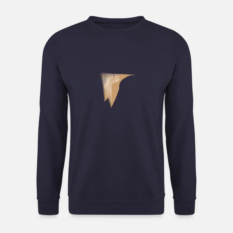 Beige Abstrakter Kolibri - Unisex Pullover - Navy