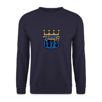 1973 Vintage - Unisex Pullover - Navy - Vorne - Alina (178cm) & Michal (187cm)