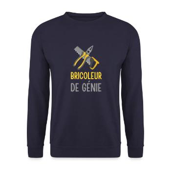 Le bricoleur de génie - Sweat-shirt Unisexe - marine - Devant - Alina (178cm) & Michal (187cm)