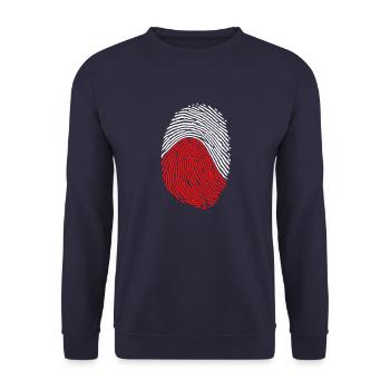 Carte d’identité de la Pologne - Sweat-shirt Unisexe - marine - Devant - Alina (178cm) & Michal (187cm)