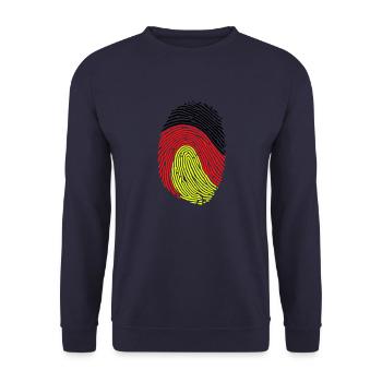 Carte d’identité allemande - Sweat-shirt Unisexe - marine - Devant - Alina (178cm) & Michal (187cm)