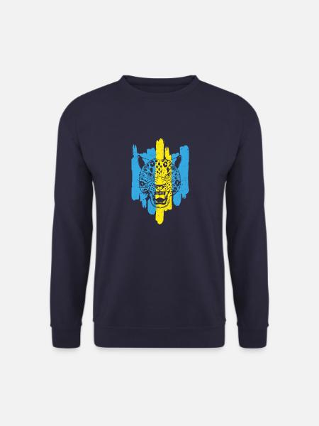 Schneeleopard National Souvenir Kasachstan - Unisex Pullover - Navy