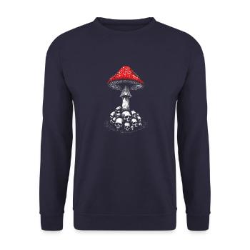 TOXIC VIBES MUSHROOM - Sweat-shirt Unisexe - marine - Devant - Alina (178cm) & Michal (187cm)