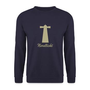 Northern Lights - Lighthouse - Coastal Children - Unisex Sweatshirt - navy - Front - Alina (178cm) & Michal (187cm)