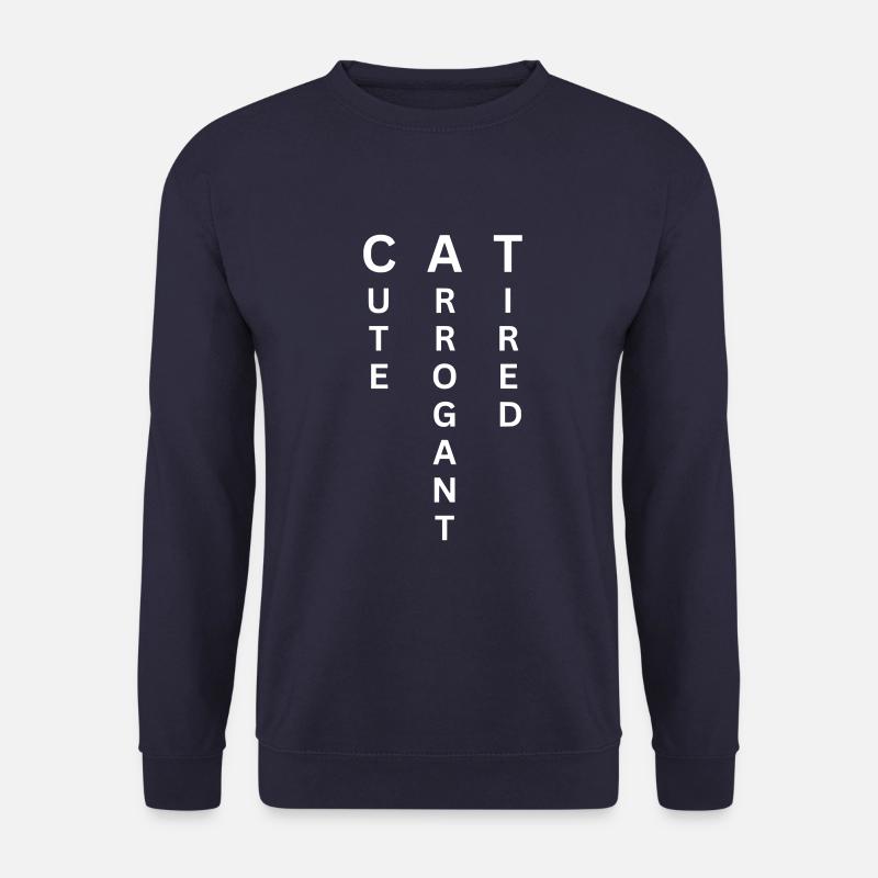 CAT - Cute Arrogant Tired - Unisex Pullover - Navy