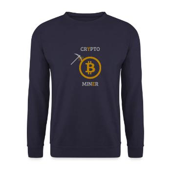 Crypto Miner - Sweat-shirt Unisexe - marine - Devant - Alina (178cm) & Michal (187cm)