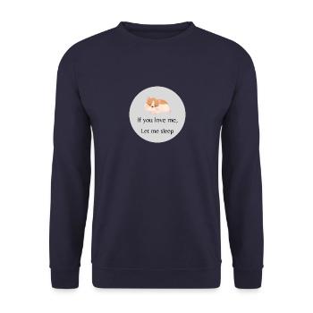 Drôle de dicton avec des hamsters endormis - Sweat-shirt Unisexe - marine - Devant - Alina (178cm) & Michal (187cm)