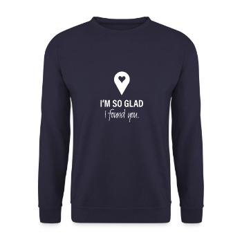 Valentins Day - Cadeau de la Saint-Valentin - Sweat-shirt Unisexe - marine - Devant - Alina (178cm) & Michal (187cm)