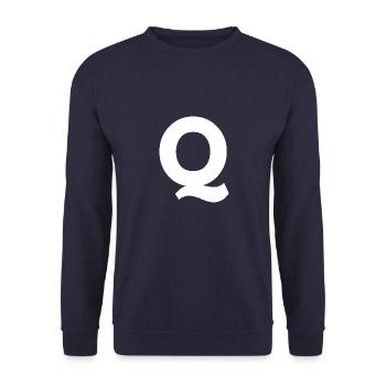 Q - Unisex Pullover - Navy - Vorne - Alina (178cm) & Michal (187cm)