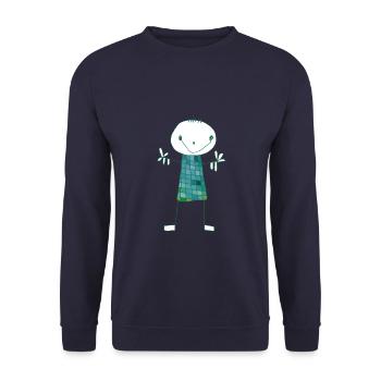 Emerald Alfred - Unisex Sweatshirt - navy - Front - Alina (178cm) & Michal (187cm)