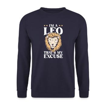 Zodiac sign Leo - Unisex Sweatshirt - navy - Front - Alina (178cm) & Michal (187cm)