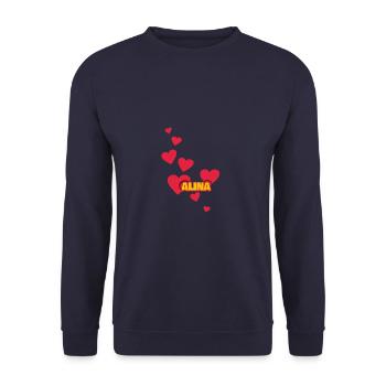 Alina - Unisex Pullover - Navy - Vorne - Alina (178cm) & Michal (187cm)