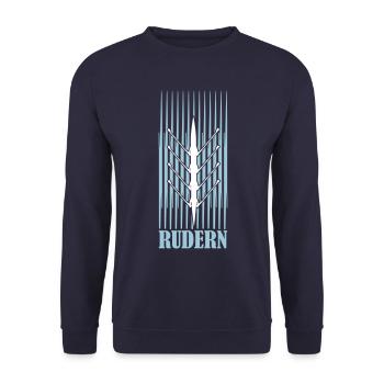 rudern Doppelvierer von oben - Unisex Pullover - Navy - Vorne - Alina (178cm) & Michal (187cm)