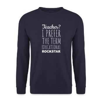 Professeur - Rock Star pédagogique - Sweat-shirt Unisexe - marine - Devant - Alina (178cm) & Michal (187cm)