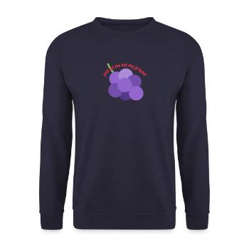 just let me eat my grapes - Unisex Pullover - Navy - Vorne - Alina (178cm) & Michal (187cm)