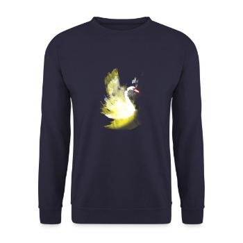 Der Goldene Schwan - Unisex Pullover - Navy - Vorne - Alina (178cm) & Michal (187cm)