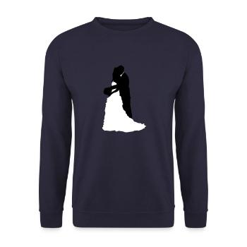 bride and groom 22 - Unisex Sweatshirt - navy - Front - Alina (178cm) & Michal (187cm)