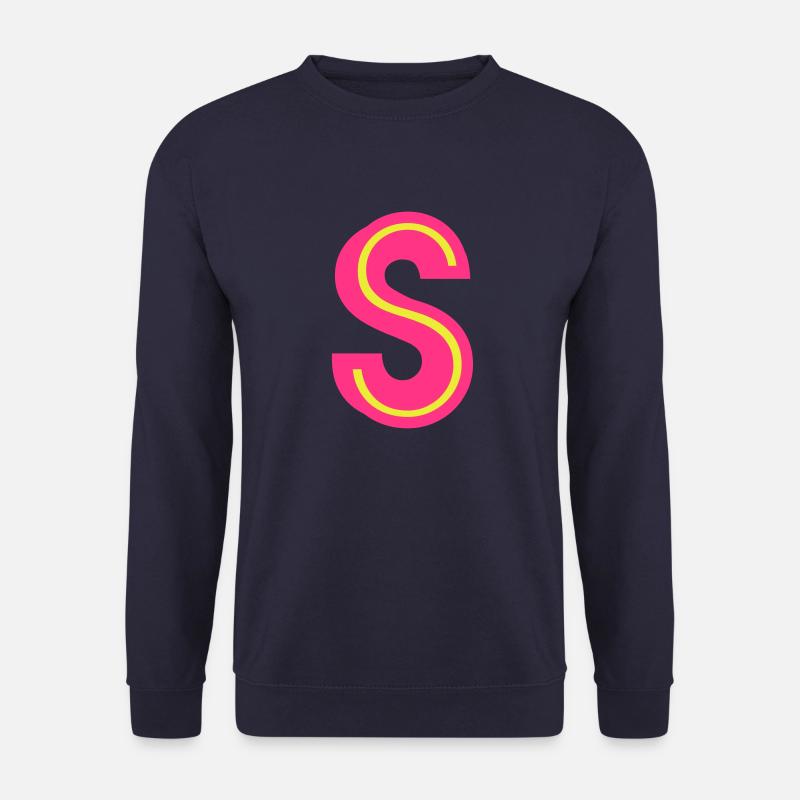 S Neon Gelb Pink - Unisex Pullover - Navy