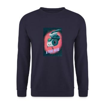 Un vrai héros - Corona - Sweat-shirt Unisexe - marine - Devant - Alina (178cm) & Michal (187cm)