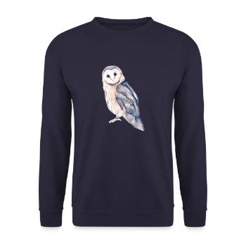 Eule - Unisex Pullover - Navy - Vorne - Alina (178cm) & Michal (187cm)