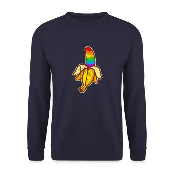 Pride LGBT LGBTQ Queer Ally Gay Lesbiennes Vintag - Sweat-shirt Unisexe - marine - Devant - Alina (178cm) & Michal (187cm)