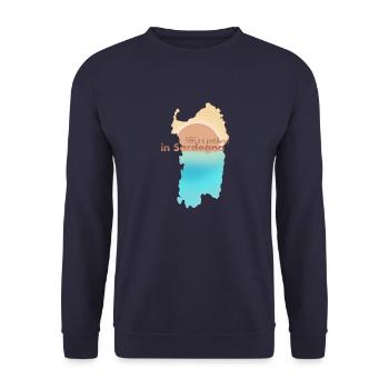 Non C’è Problema in Sardegna - Unisex Pullover - Navy - Vorne - Alina (178cm) & Michal (187cm)