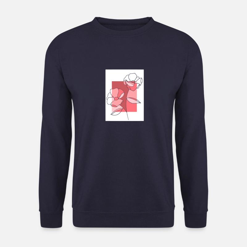 LinienBlumen8 - Unisex Pullover - Navy