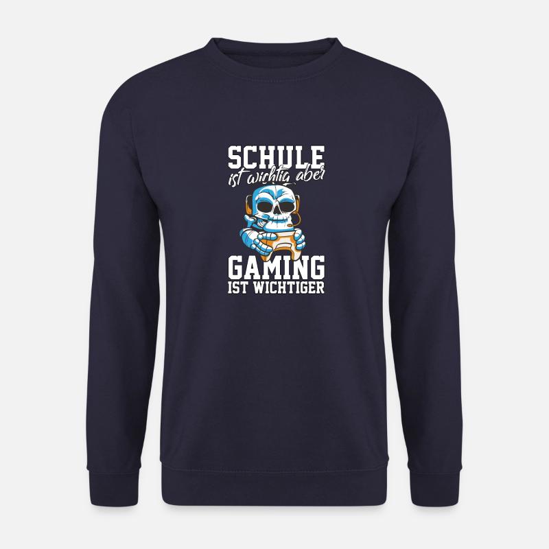 Gaming Skelett - Computerspiele Videospiele Schule - Unisex Pullover - Navy